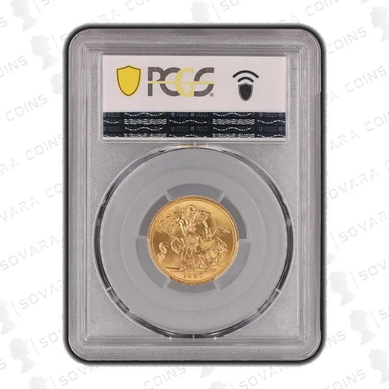 1967 Queen Elizabeth II Gold Sovereign – PCGS MS64