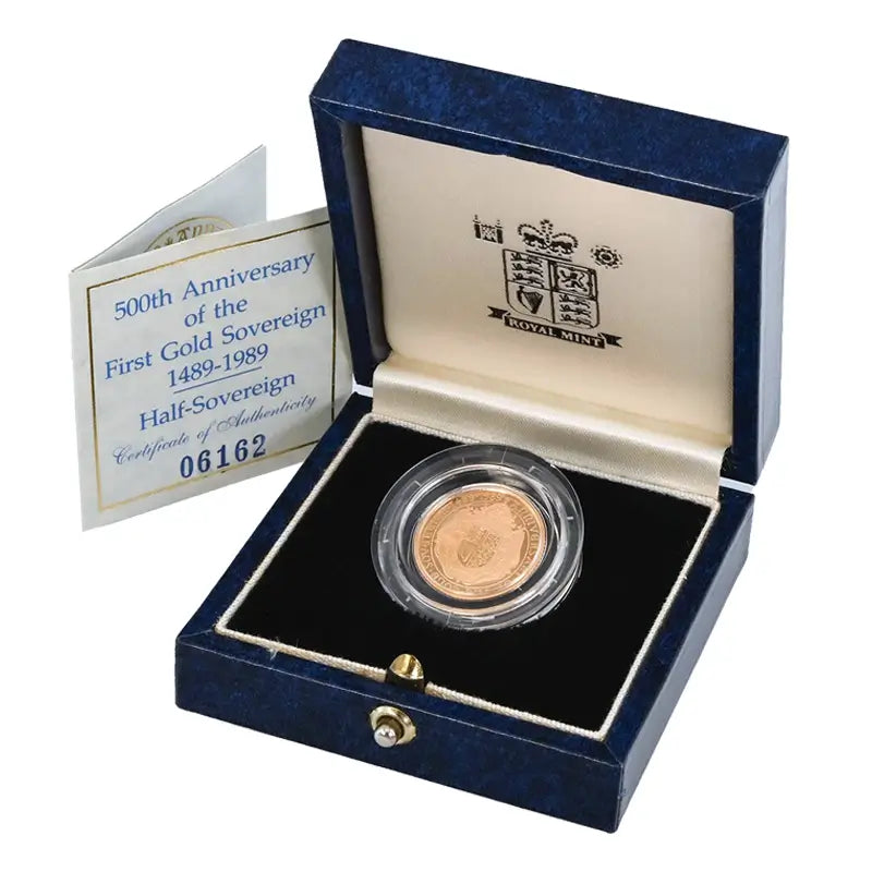 1989 Gold Proof Half Sovereign – 500th Anniversary Tudor Rose Design