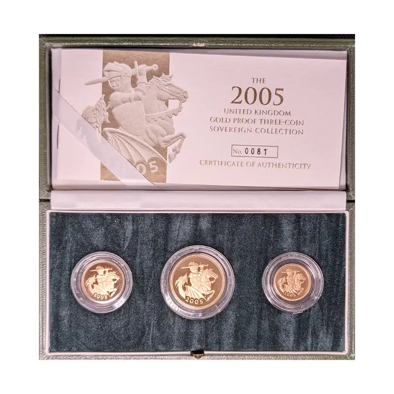 2005 Sovereign Three-Coin Gold Proof Set