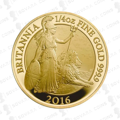 2016 Britannia £25 1/4oz Gold Proof Coin