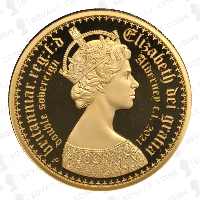 2021 Alderney Gothic Crown Gold Proof Double Sovereign