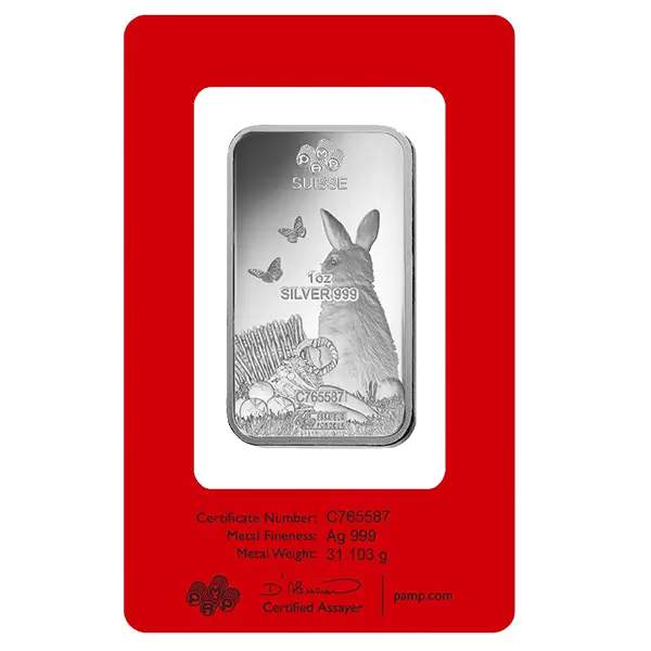 1oz Pamp Suisse 2023 Lunar Rabbit