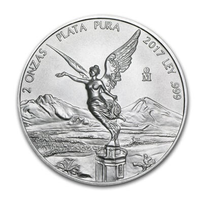 2oz Libertad Silver Coin from the Mexican Mint, showcasing Mexican craftsmanship.