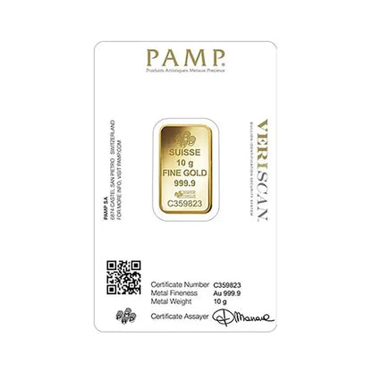 10g PAMP Suisse Lady Fortuna Gold Bar