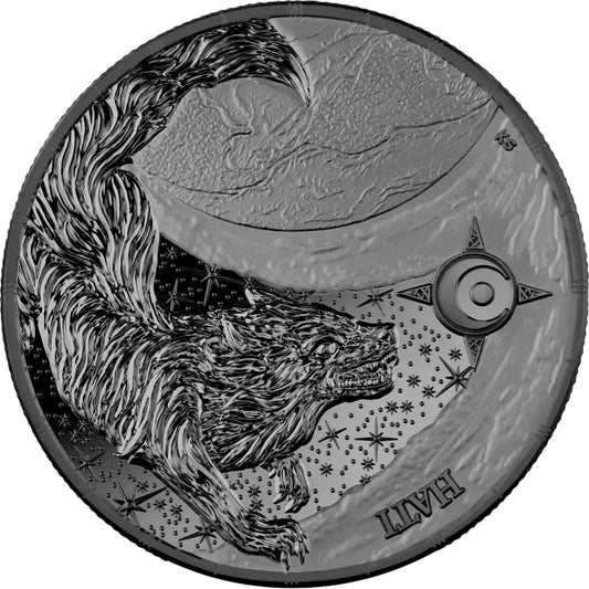 2024 Ragnarök: Hati 1 oz Black Silver